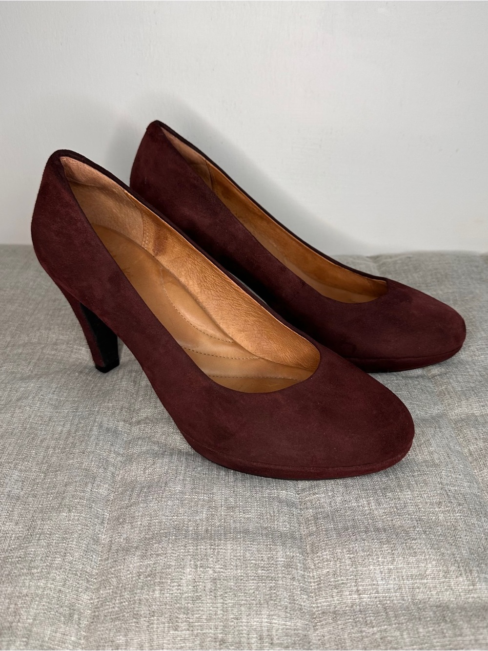 Clarks Indigo Women's Wessex Wyvern Suede Platform Pump Burgundy Sz 10